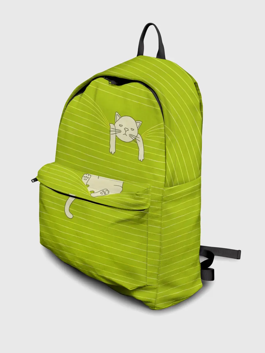 Рюкзак джинсовый / Котик запутался в нитках