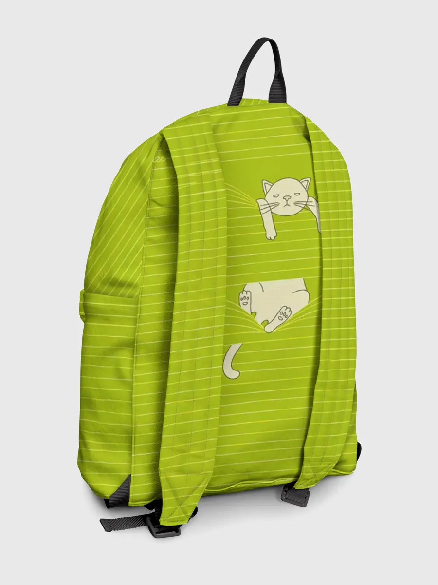 Рюкзак джинсовый / Котик запутался в нитках