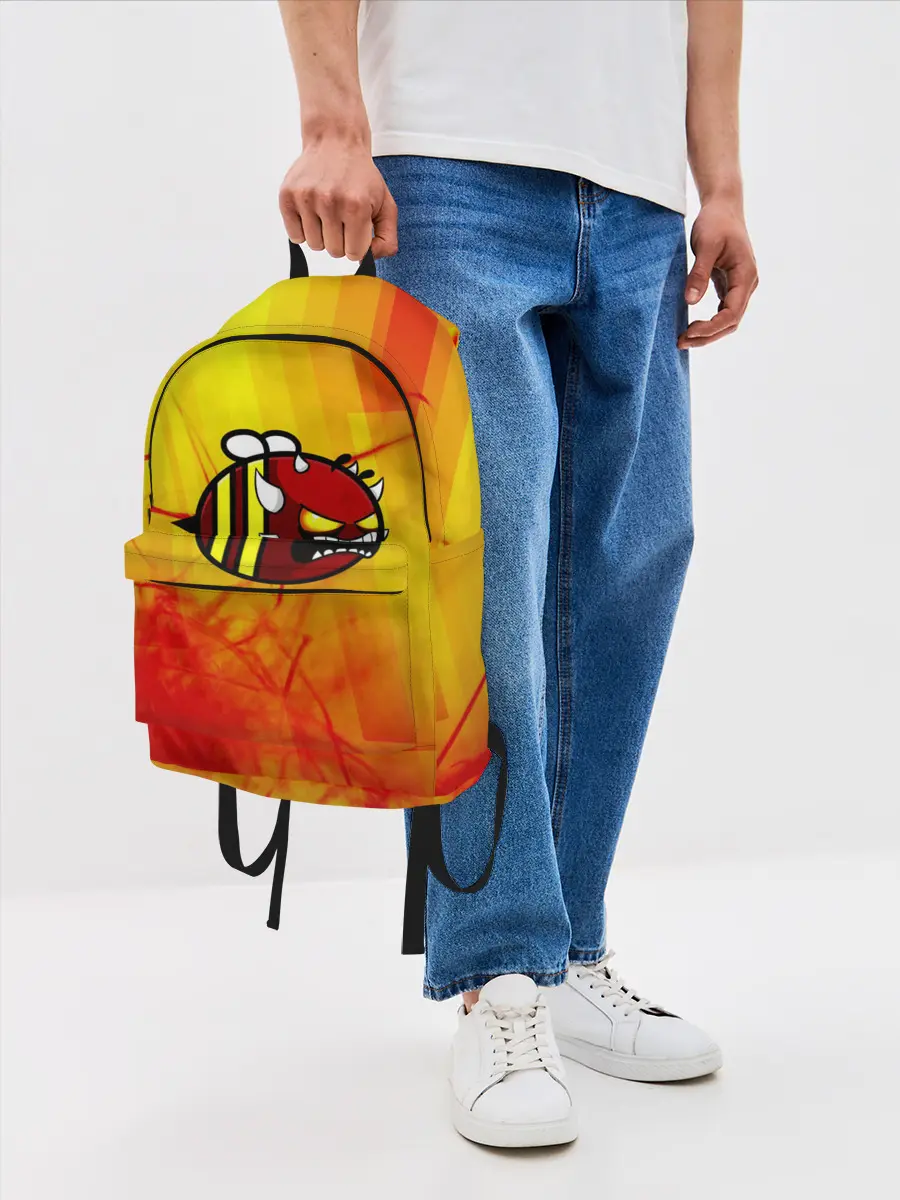 Рюкзак джинсовый / Geometry Dash | Red Demon