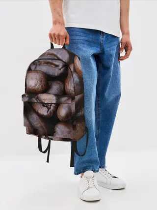 Рюкзак джинсовый / Кофейные зёрна