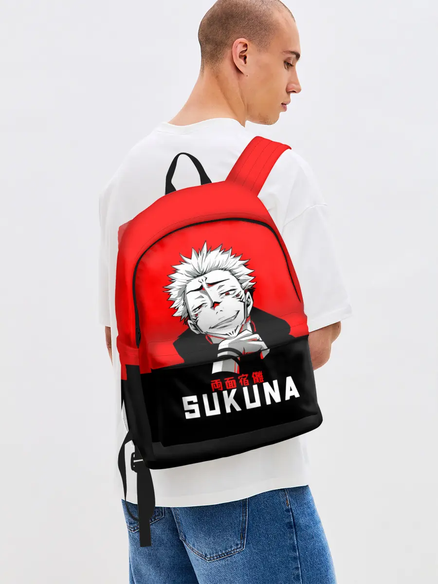 Рюкзак джинсовый / SUKUNA Jujutsu Kaisen