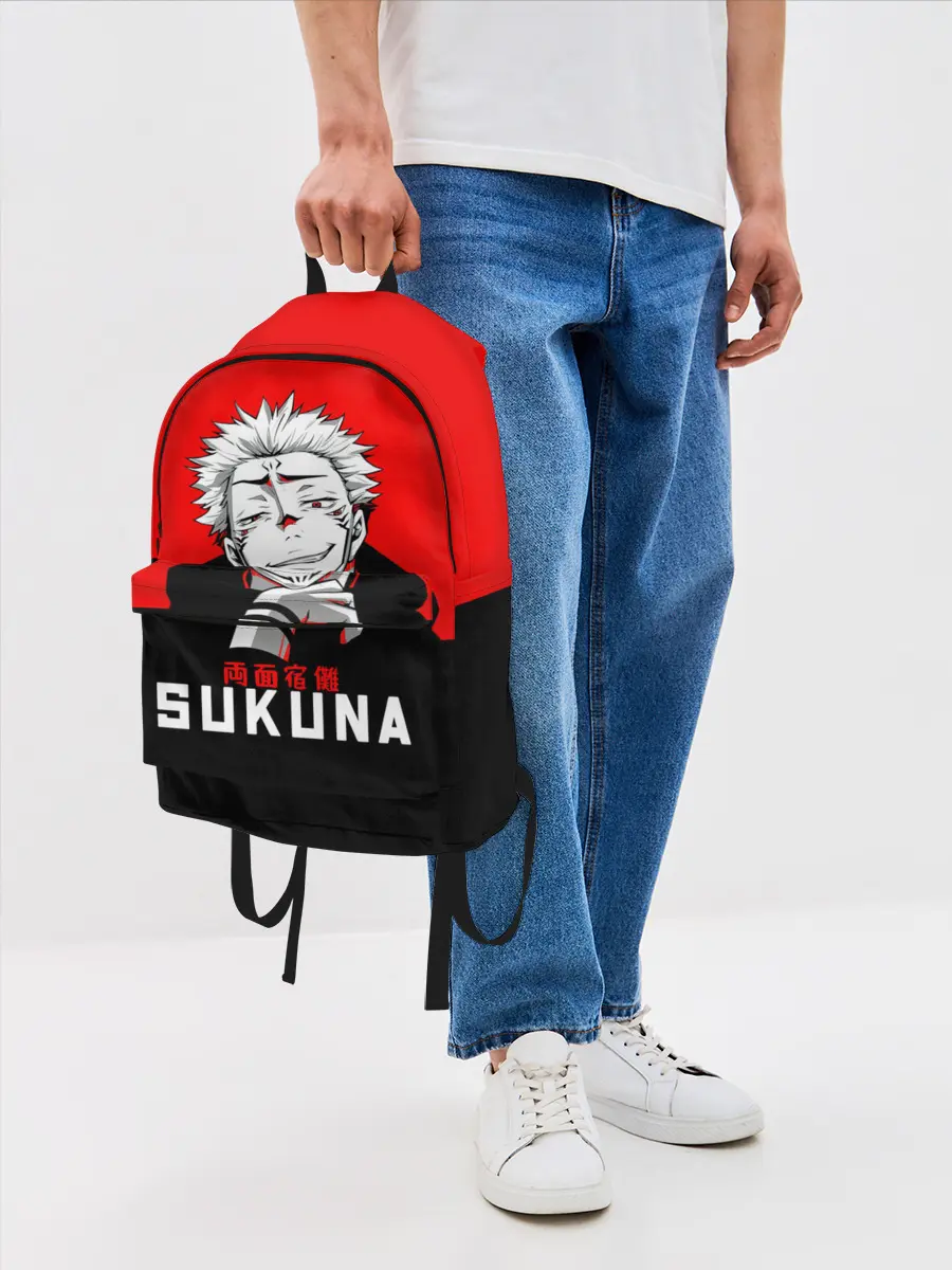 Рюкзак джинсовый / SUKUNA Jujutsu Kaisen