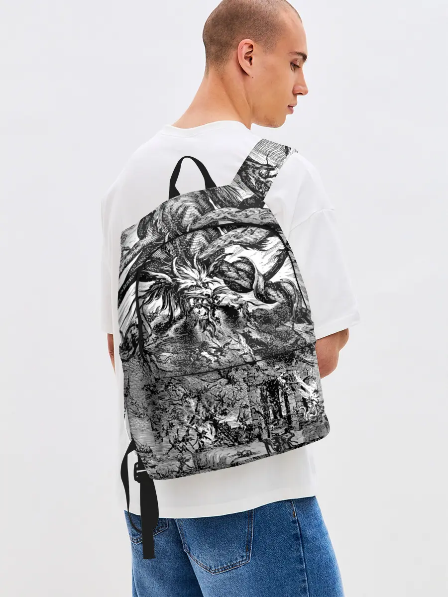 Рюкзак джинсовый / Демонический хаос