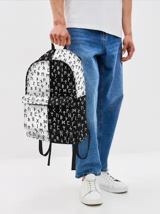 Рюкзак джинсовый / Руны
