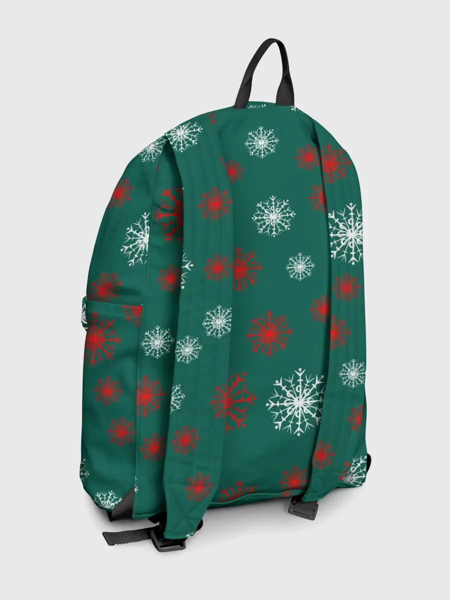 Рюкзак джинсовый / зимний кролик и снежинки