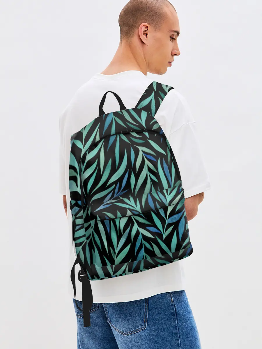 Рюкзак джинсовый / Растительный орнамент