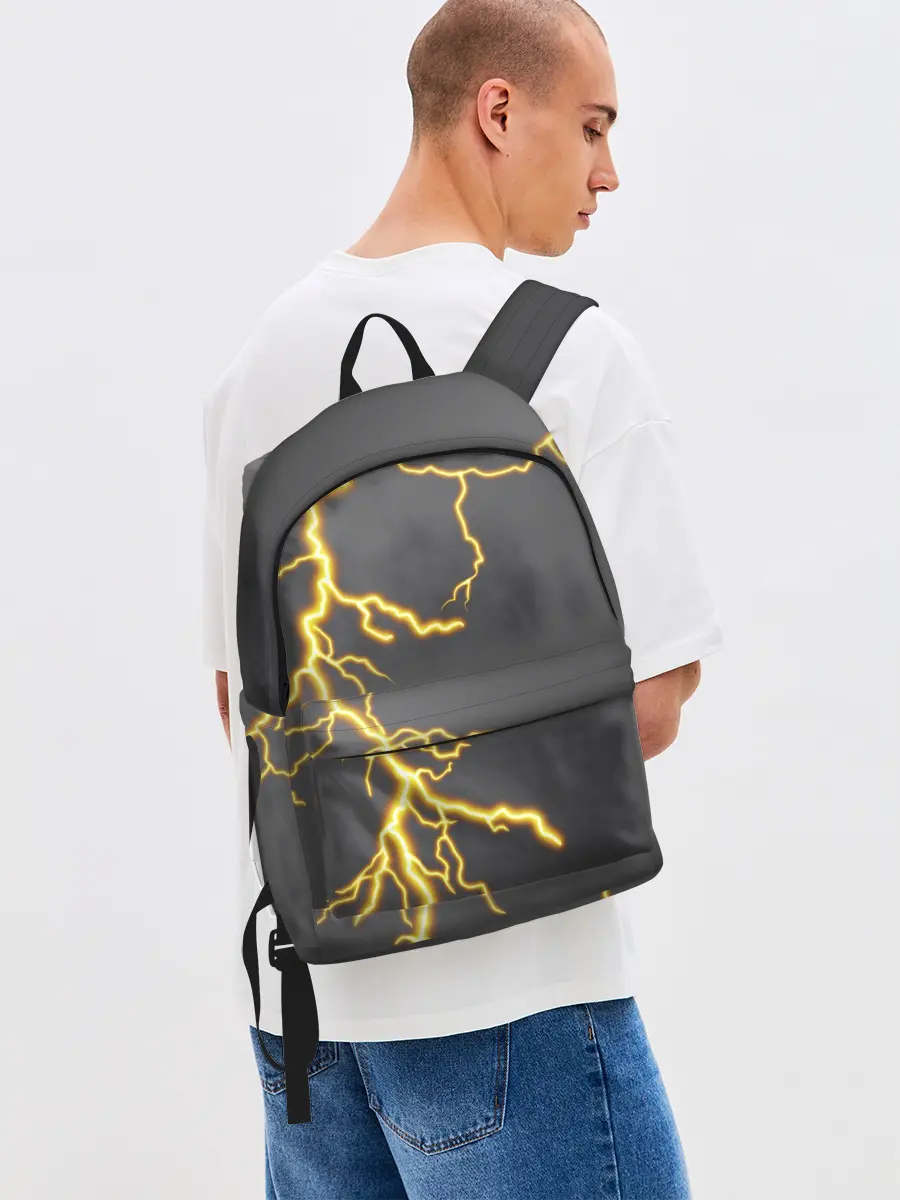 Рюкзак джинсовый / Яркая молния