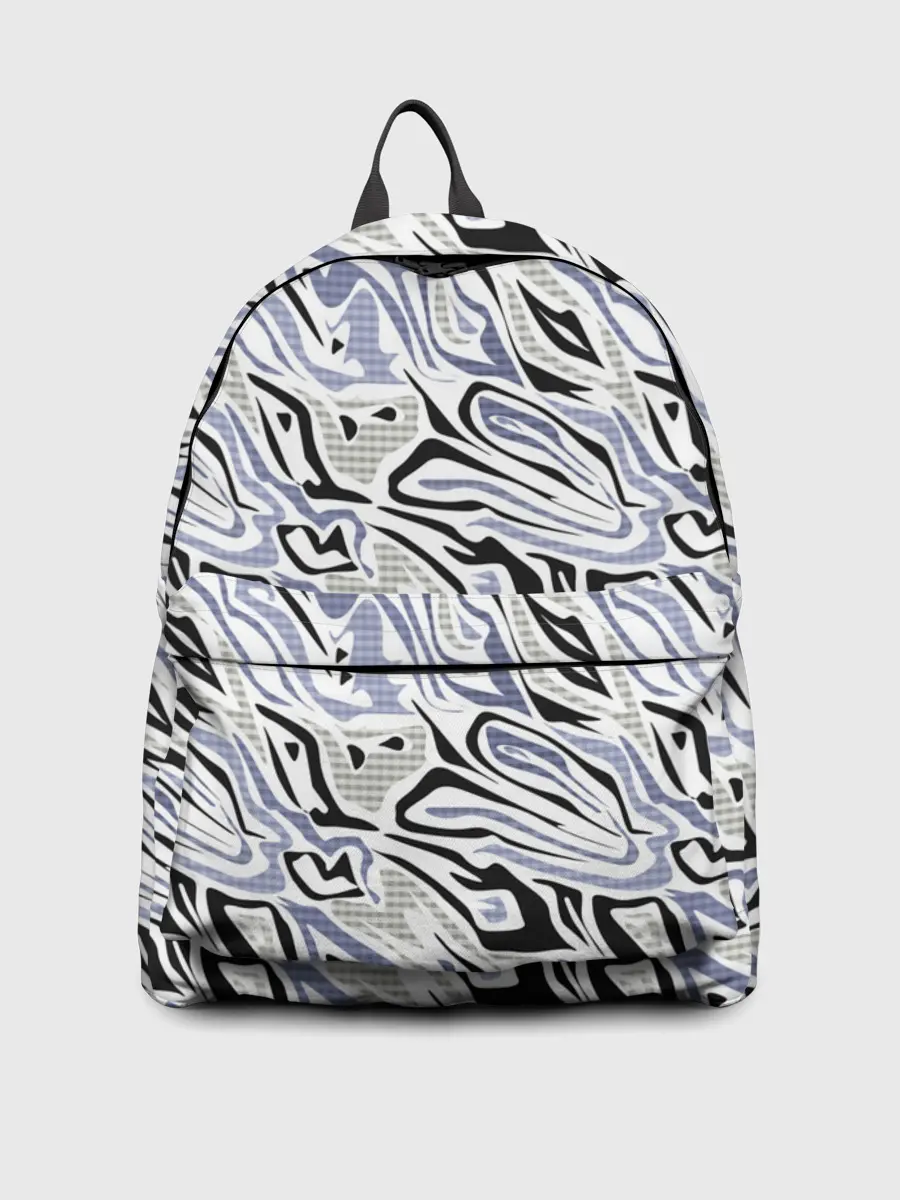 Рюкзак джинсовый / Абстрактный сиренево-черный