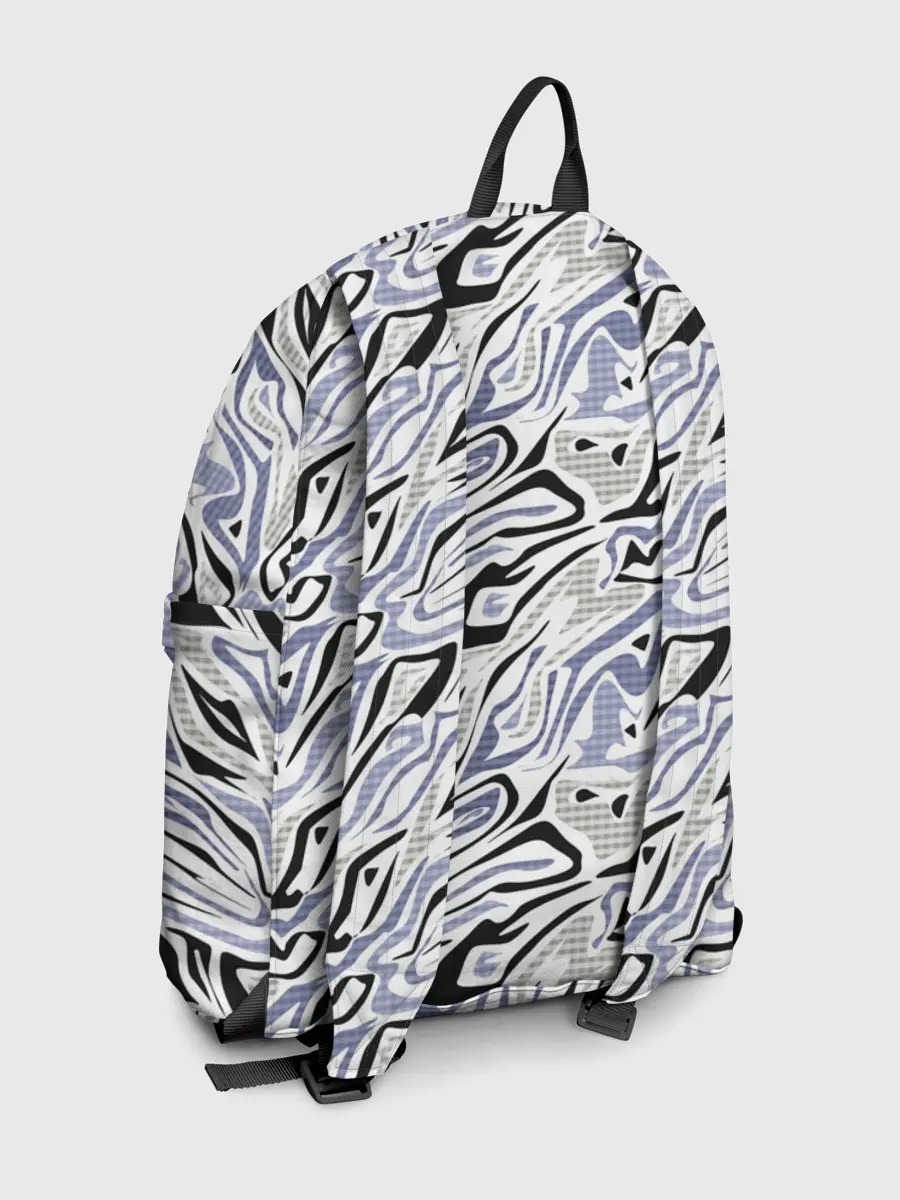 Рюкзак джинсовый / Абстрактный сиренево-черный