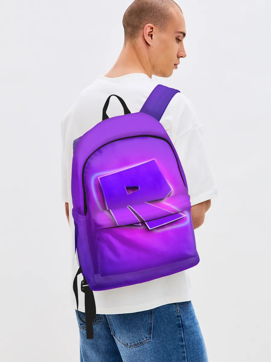 Рюкзак джинсовый / ROBLOX NEON LOGO | РОБЛОКС