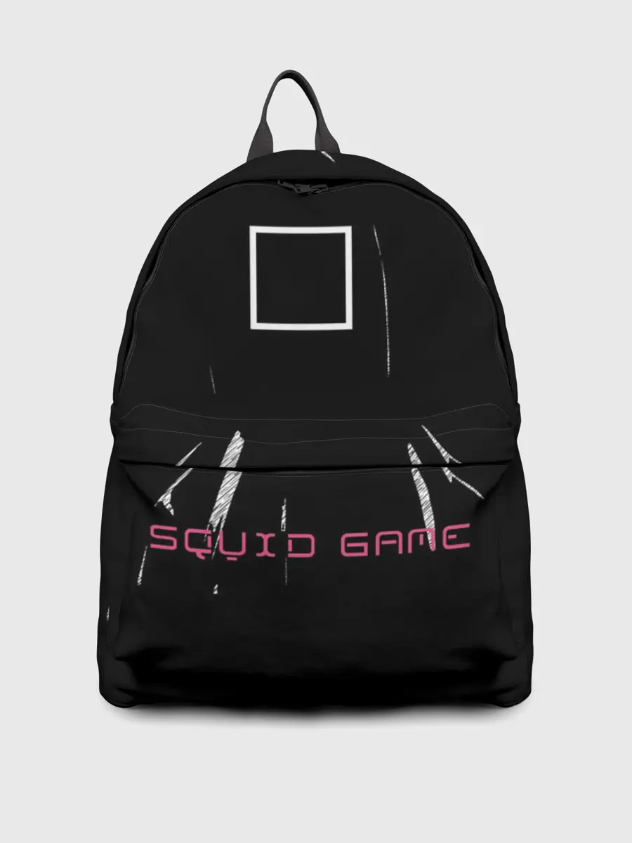 Рюкзак джинсовый / игра в кальмара квадрат