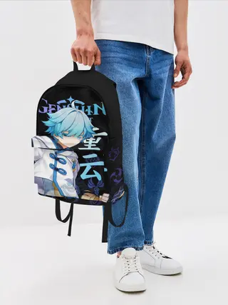 Рюкзак джинсовый / Чжун Юнь / Genshin Impact