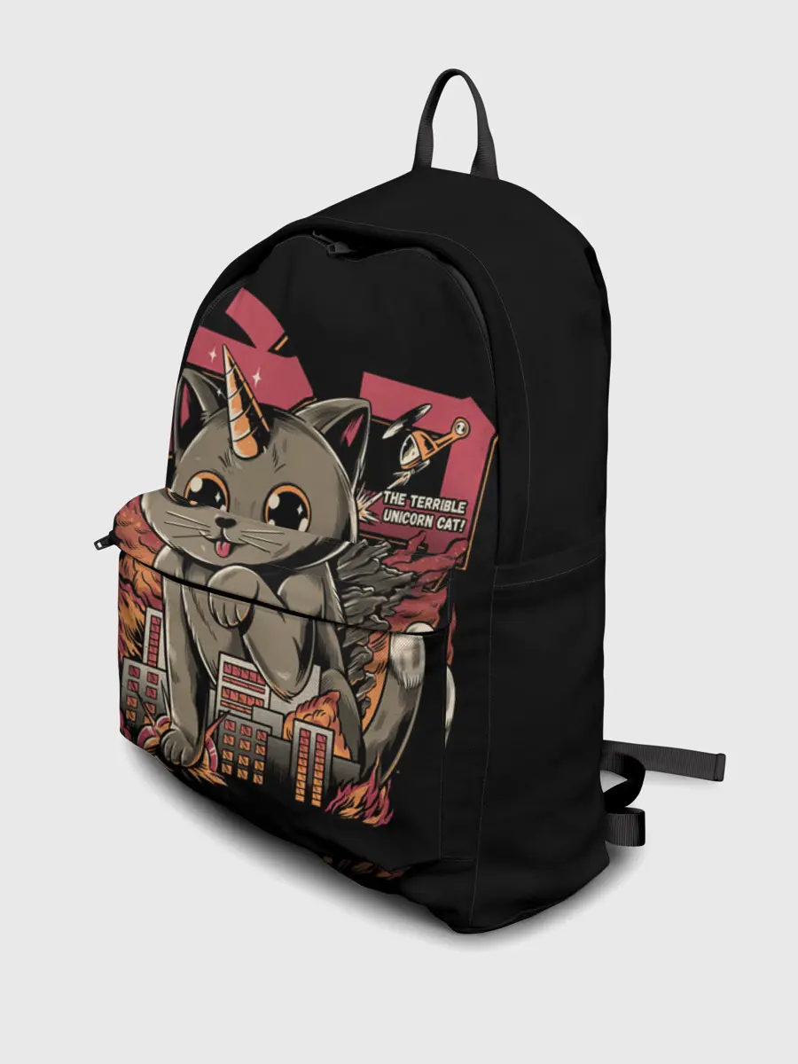 Рюкзак джинсовый / АНИМЕ КОТ-ЕДИНОРОЖЕК