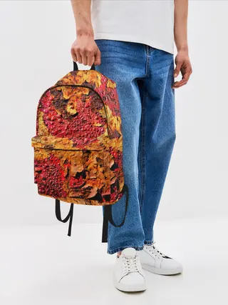 Рюкзак джинсовый / Живопись коррозии металла