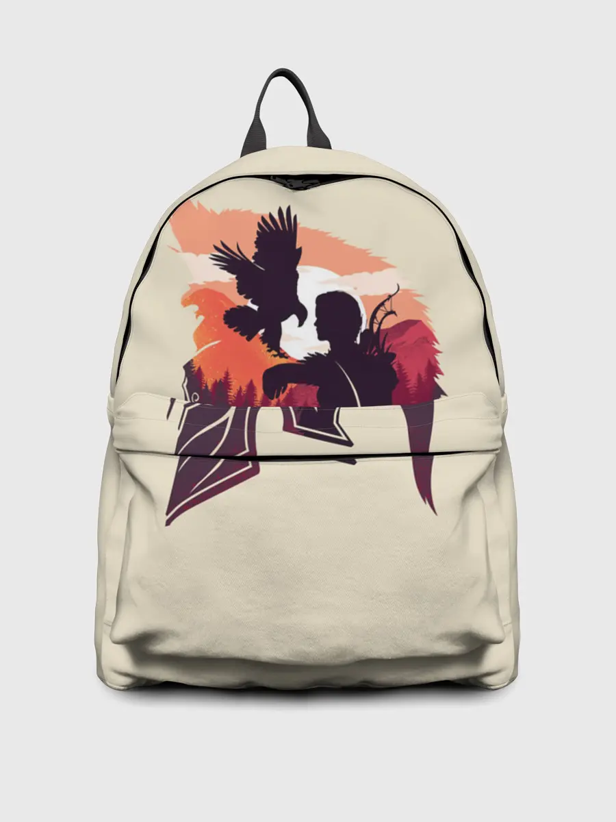 Рюкзак джинсовый / Кассандра с ястребом