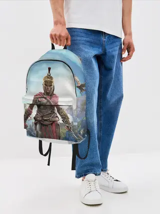 Рюкзак джинсовый / Воинственная Кассандра