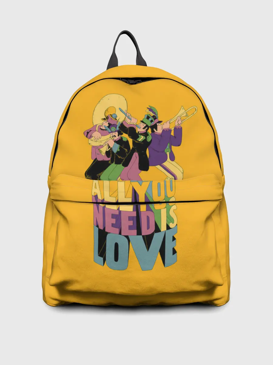 Рюкзак джинсовый / Всё что тебе нужно это любовь