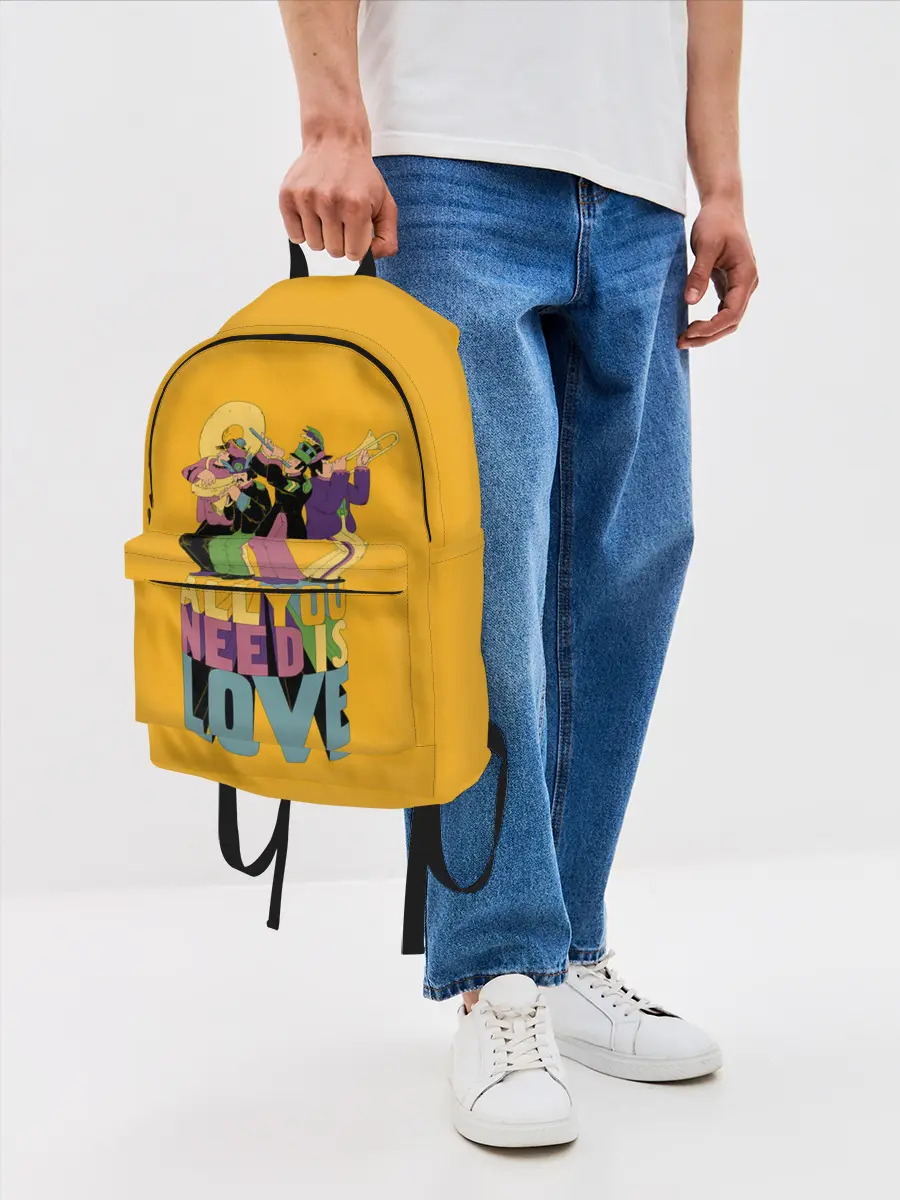 Рюкзак джинсовый / Всё что тебе нужно это любовь