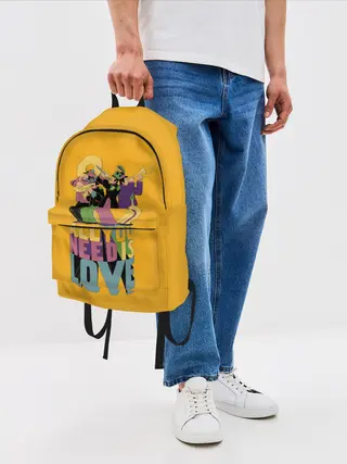 Рюкзак джинсовый / Всё что тебе нужно это любовь