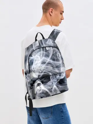 Рюкзак джинсовый / Графика дыма