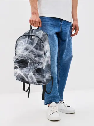 Рюкзак джинсовый / Графика дыма