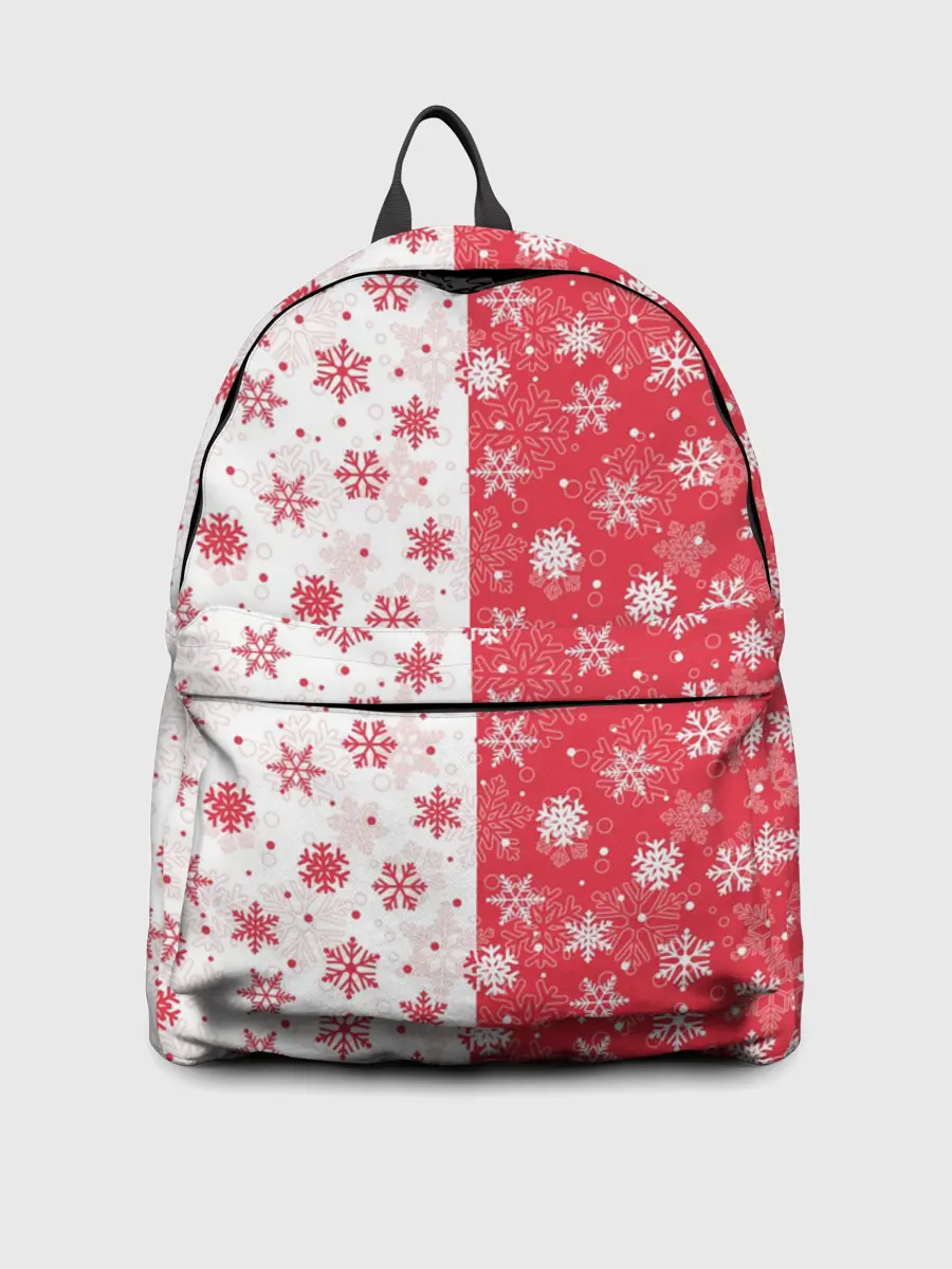 Рюкзак джинсовый / Снежинки - новогодние узоры