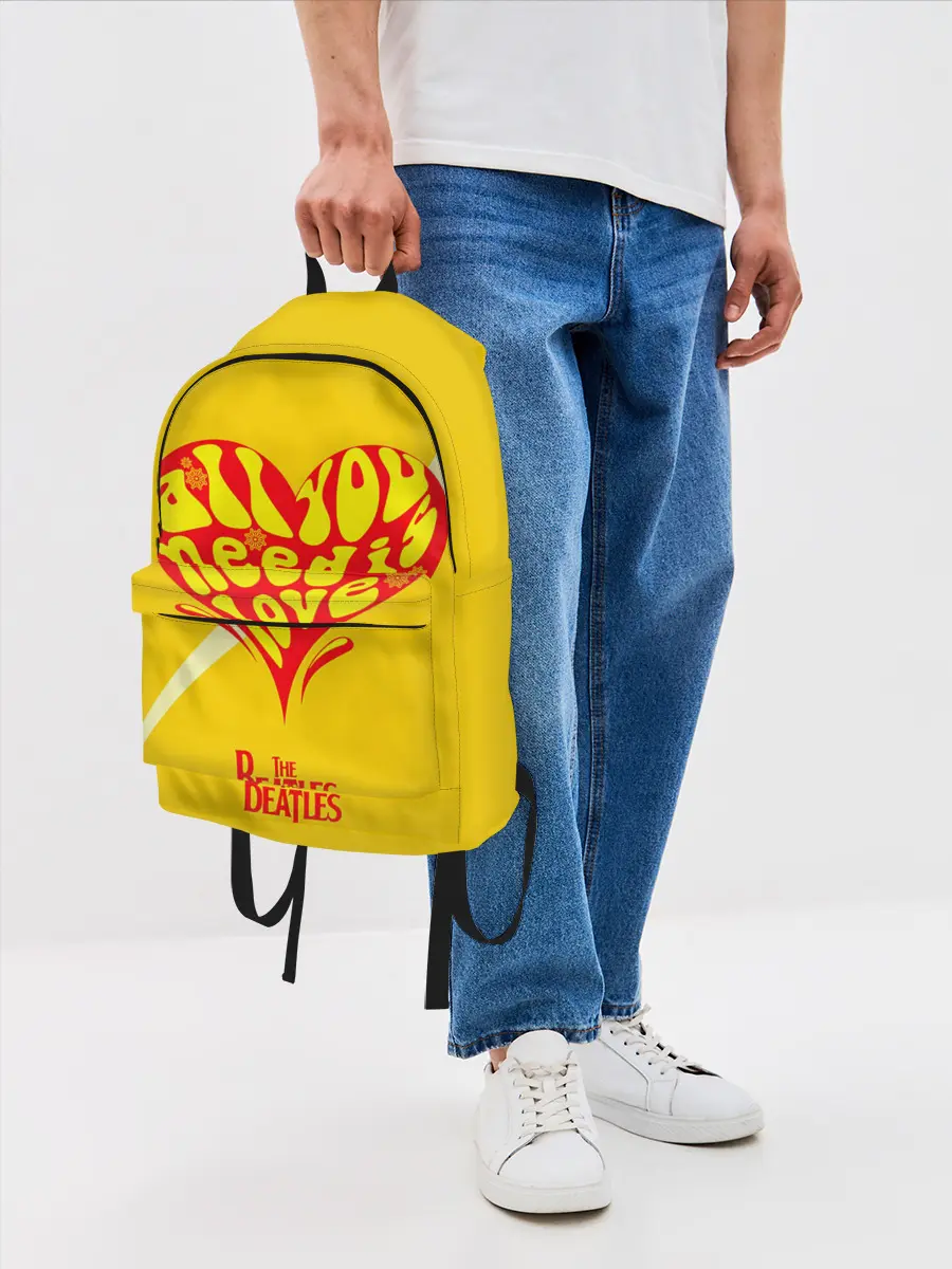 Рюкзак джинсовый / All u need is love Beatles