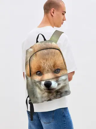 Рюкзак джинсовый / Миленький лисенок