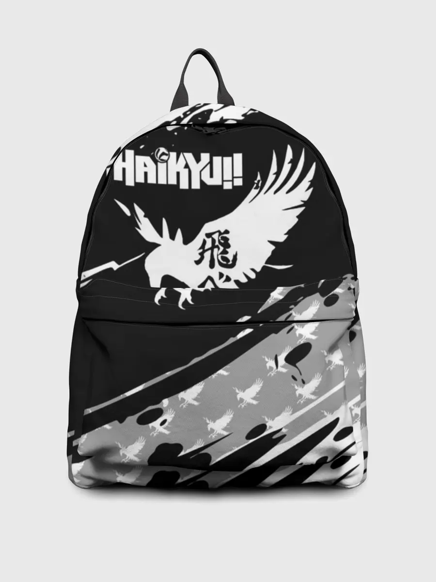 Рюкзак джинсовый / Haikyuu!! Ворон иероглиф