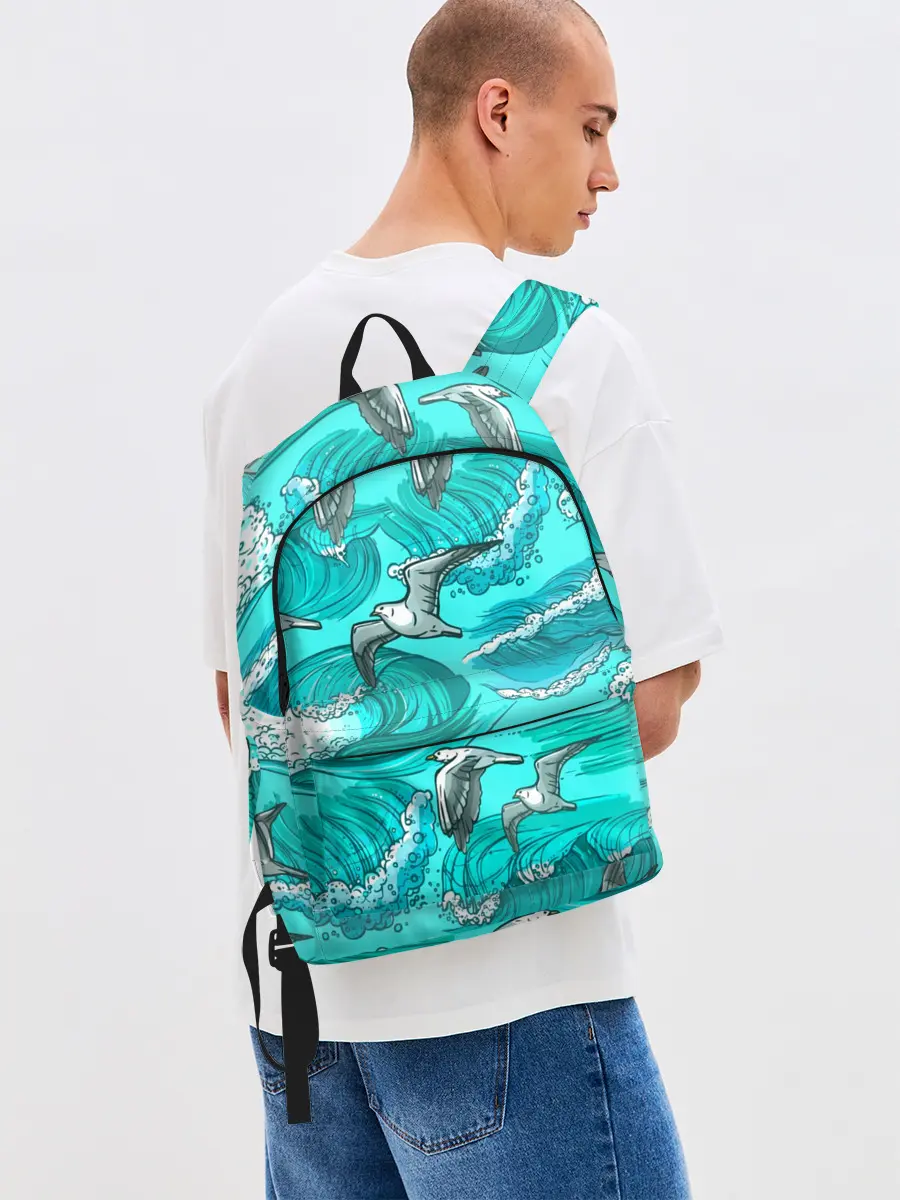 Рюкзак джинсовый / Чайки в море