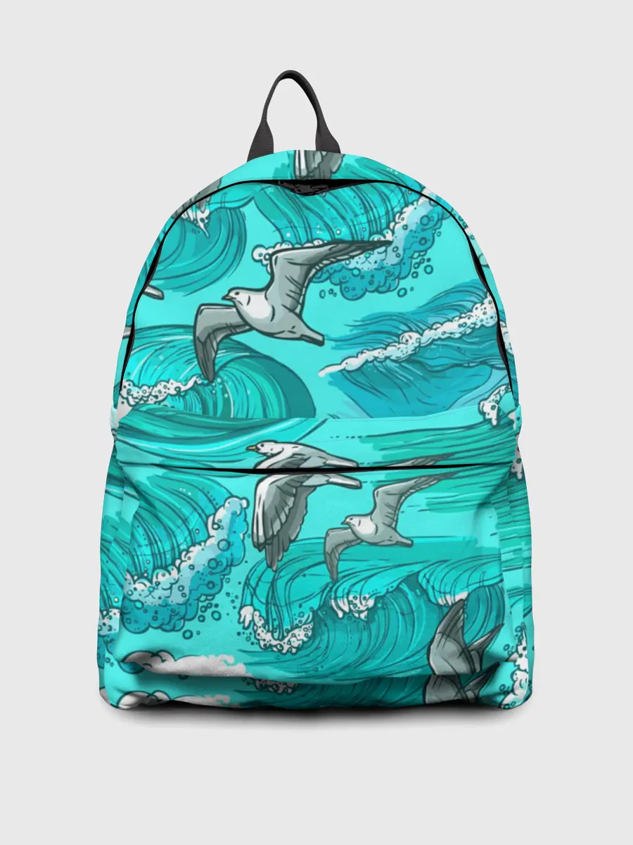 Рюкзак джинсовый / Чайки в море