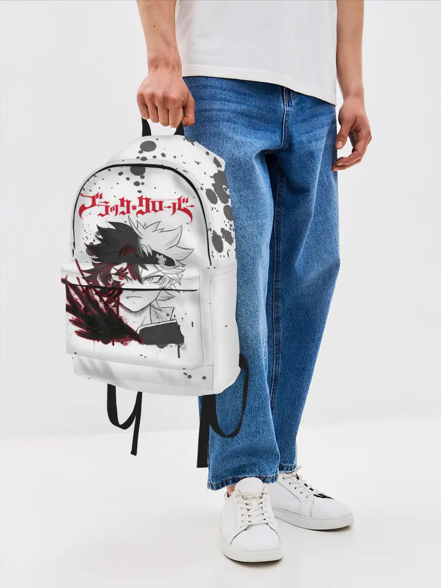 Рюкзак джинсовый / Черный Аста | Чёрный клевер