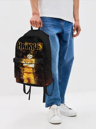 Рюкзак джинсовый / ВОЛЕЙБОЛ!! Нишиноя в огне