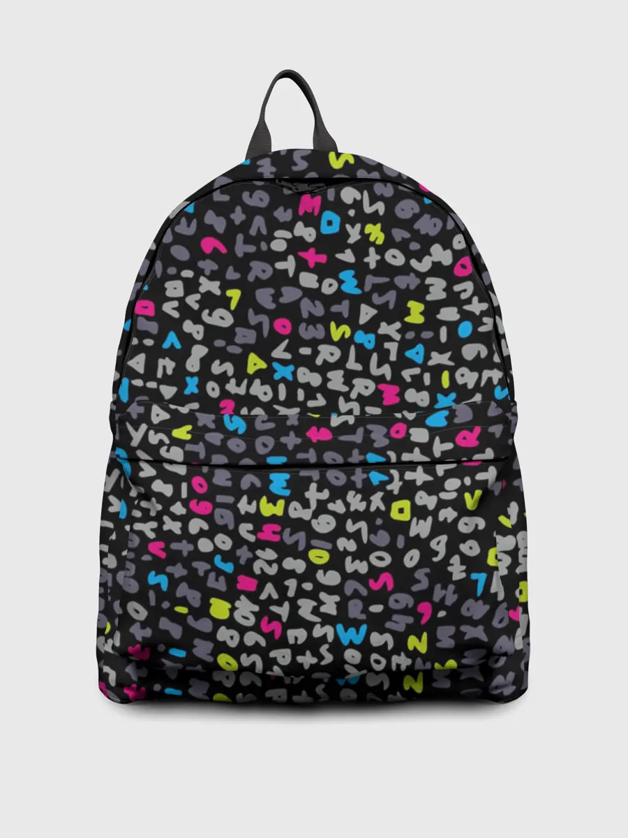 Рюкзак джинсовый / Символы на черном