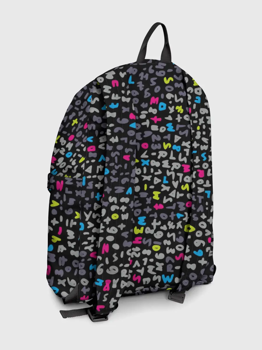 Рюкзак джинсовый / Символы на черном