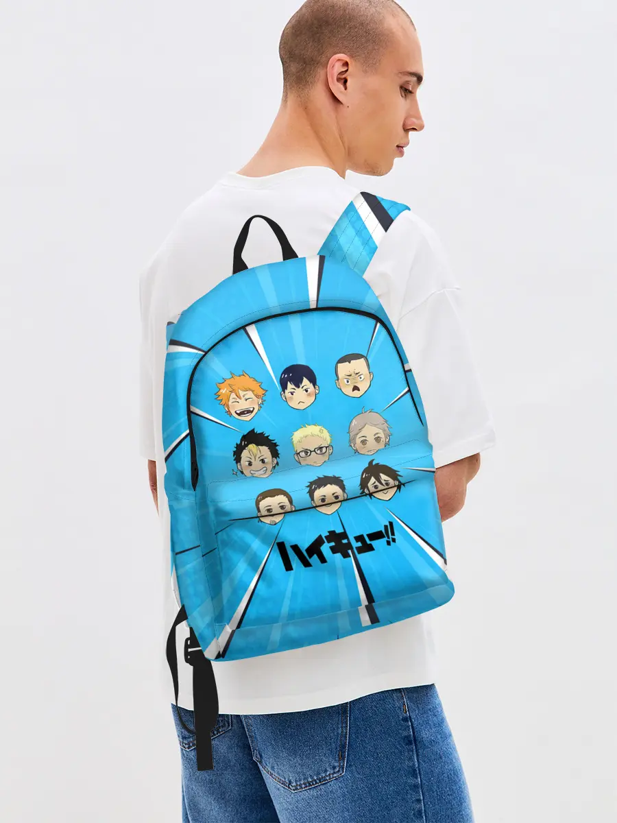 Рюкзак джинсовый / Игроки команды Карасуно | Haikyuu!!