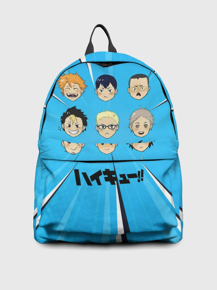 Рюкзак джинсовый / Игроки команды Карасуно | Haikyuu!!