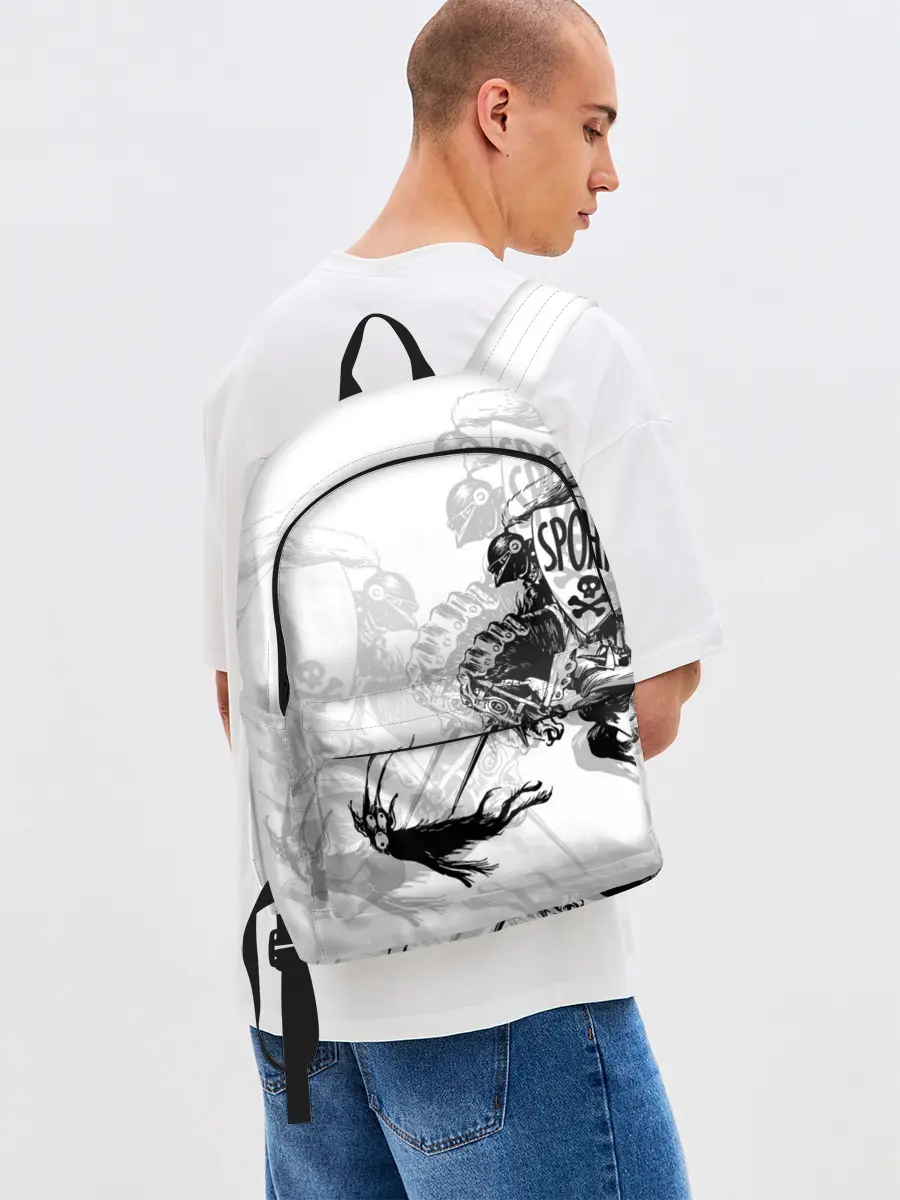 Рюкзак джинсовый / Всадник и чёрт