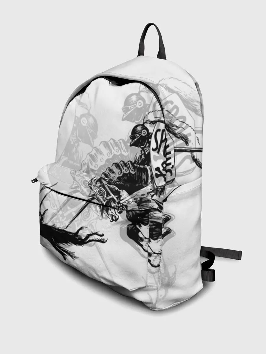 Рюкзак джинсовый / Всадник и чёрт