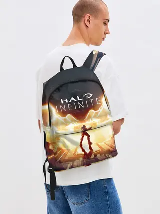 Рюкзак джинсовый / Halo infinite Мастер Чиф