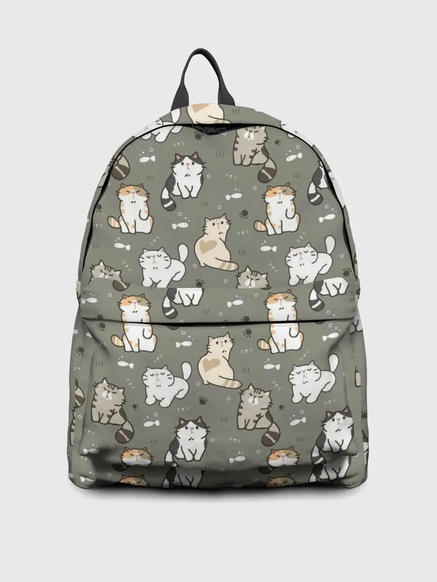 Рюкзак джинсовый / Кошечки с рыбками