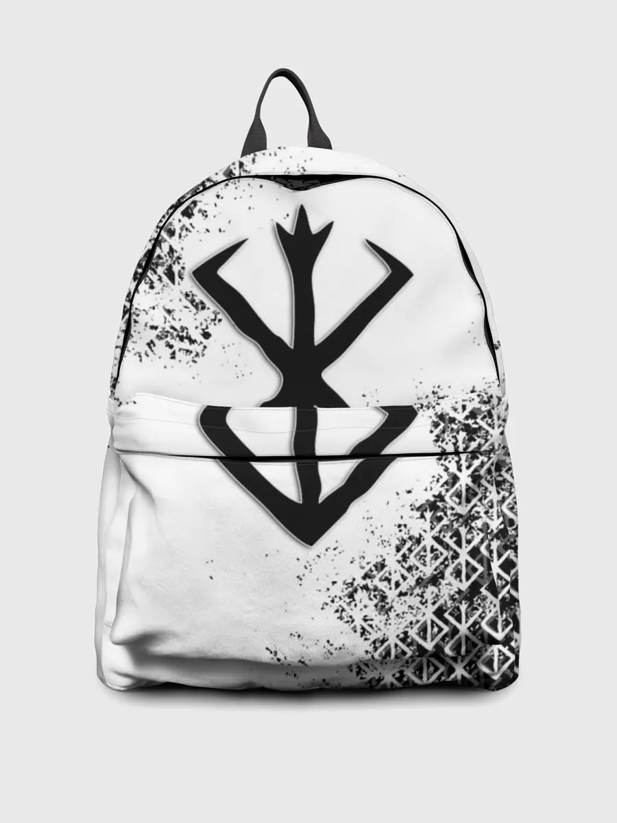 Рюкзак джинсовый / БЕРСЕРК logo ч/б