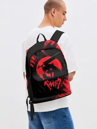 Рюкзак джинсовый / BERSERK red краска