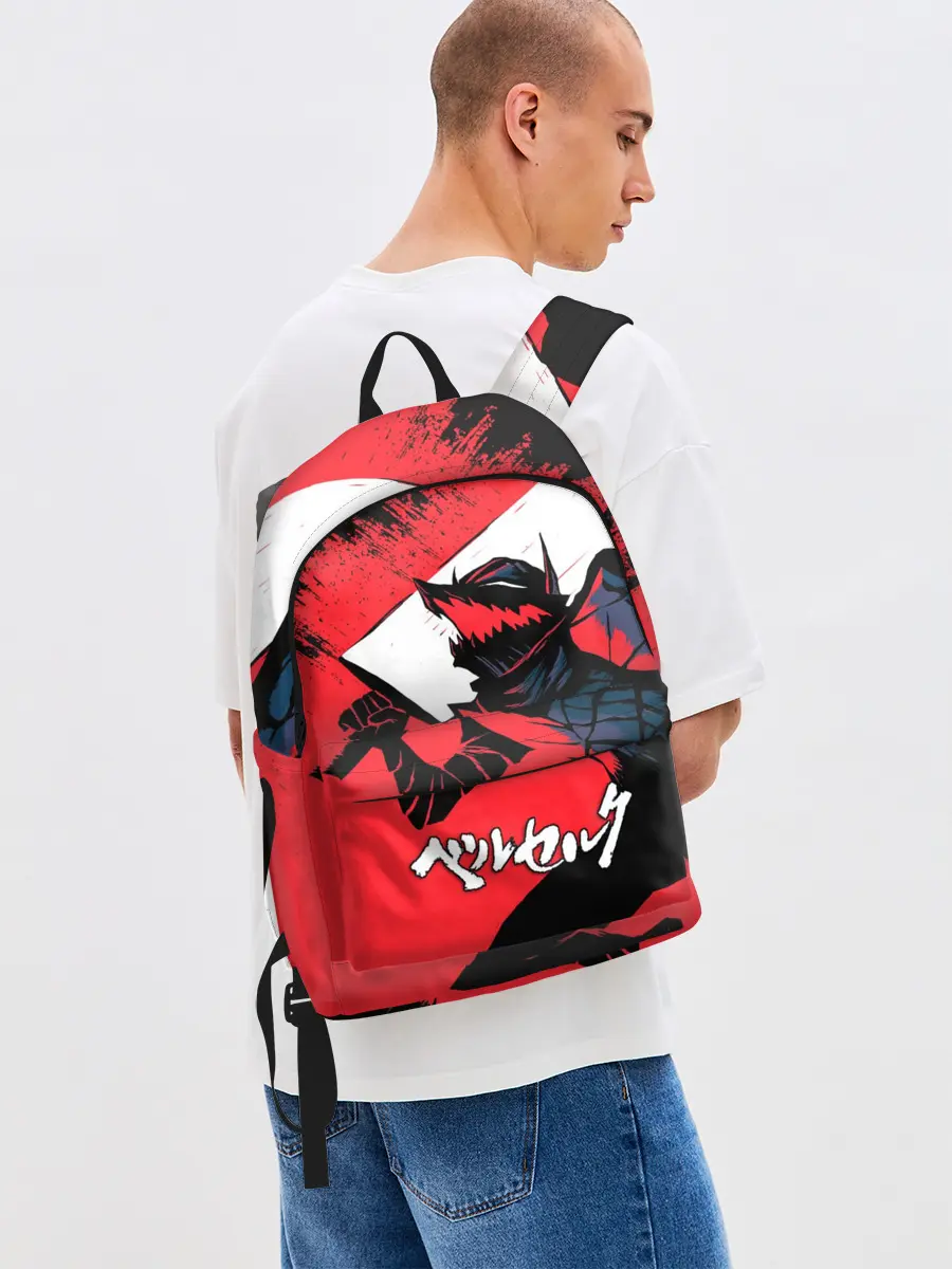 Рюкзак джинсовый / БЕРСЕРК red