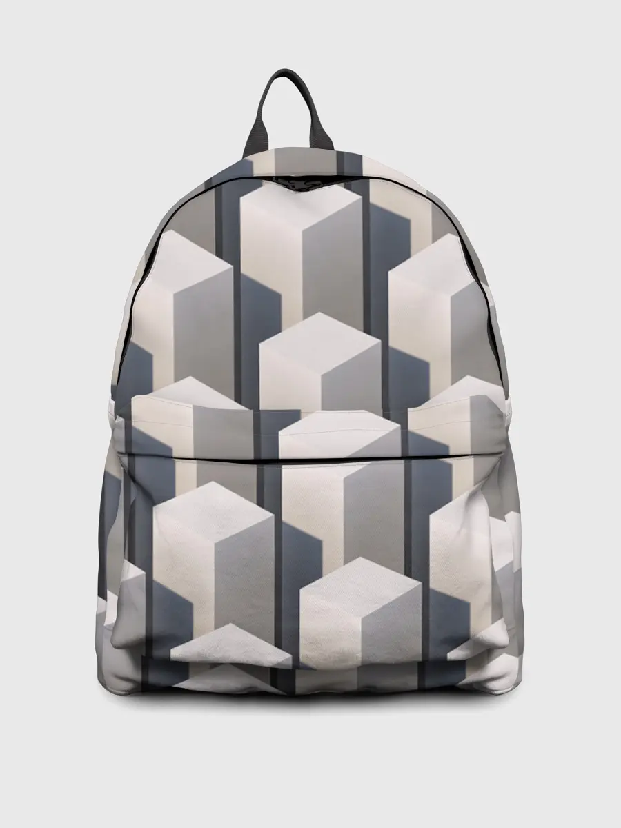 Рюкзак джинсовый / ГрафиЧеские Кубы