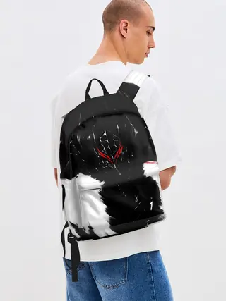 Рюкзак джинсовый / БЕРСЕРК ч/б