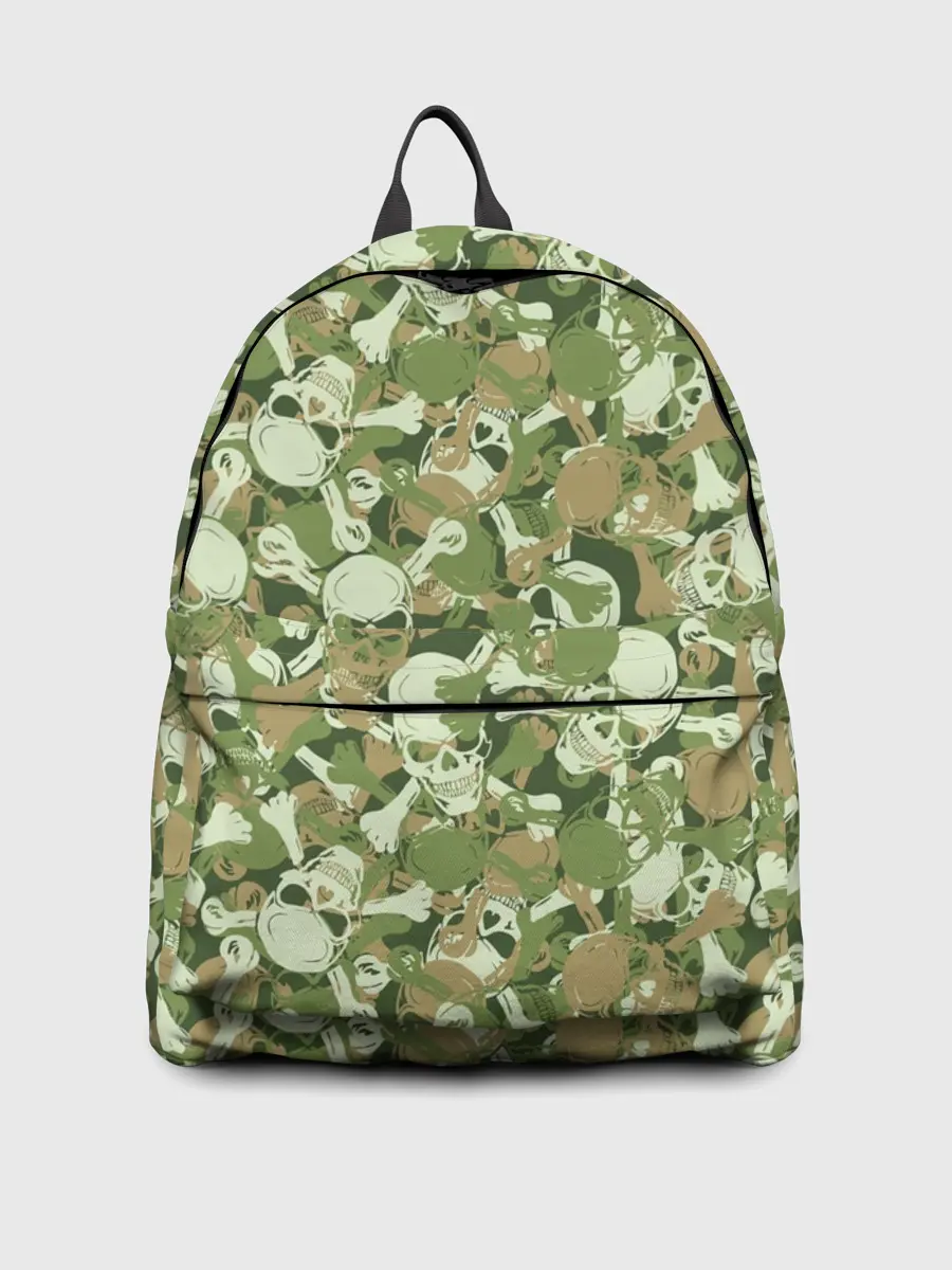 Рюкзак джинсовый / Камуфляж из черепов