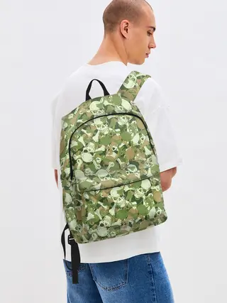 Рюкзак джинсовый / Камуфляж из черепов