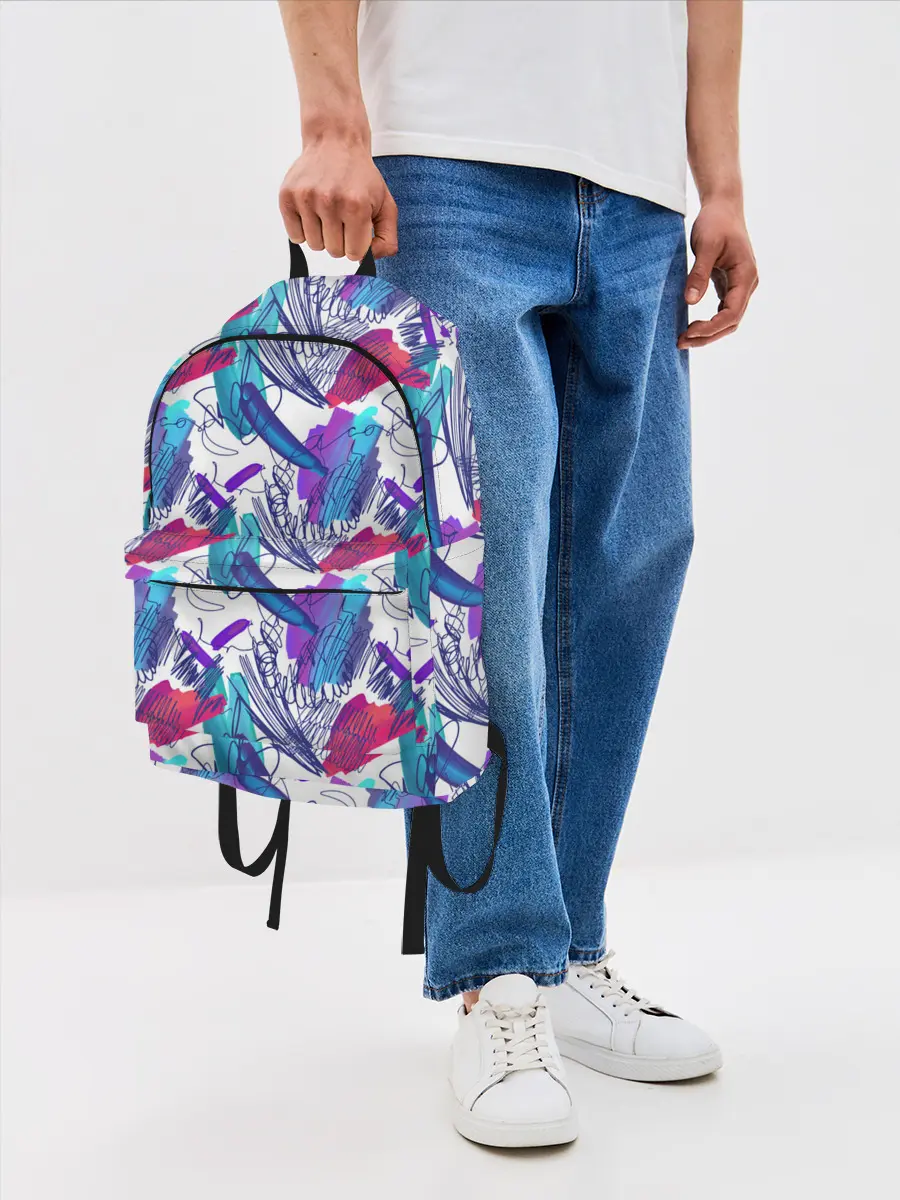 Рюкзак джинсовый / Абстракция пятна краски