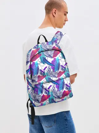 Рюкзак джинсовый / Абстракция пятна краски